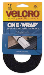 VELCRO STRAP BLACK 3/4" X 12'