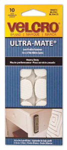 VELCRO SQUARES STICKY BACK WHITE 10 PACK