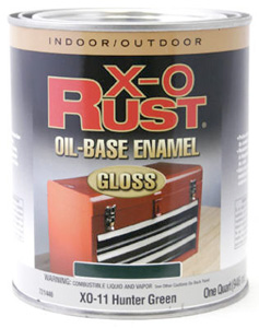 XO RUST OIL BASED ENAMEL GLOSS HUNTER GREEN QUART