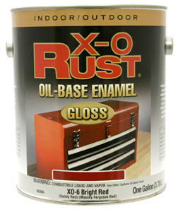 XO RUST OIL BASED ENAMEL GLOSS BRIGHT RED GALLON