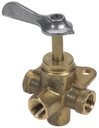 4-WAY VALVE .25" FNPT BRASS