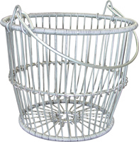 BASKET CLAM SMALL 10 QUART GALVANIZD WIRE 1/3 BUSHEL