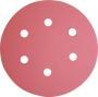 SANDPAPER DISC REDLINE 6" 120C 6 HOLE STICKT 100/BX