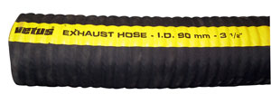 EXHAUST HOSE 3.5"(90MM) ID. RUBBER CORRUGATED (BY/FOOT)