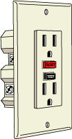 MARINCO 1591FI DUPLEX RECEPTACLE GFCI IVORY