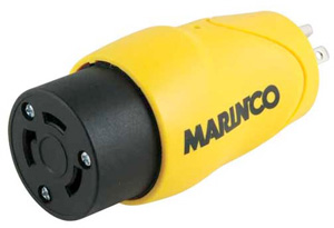 MARINCO S15-30 EEL STRAIGHT ADAPTER 15A MALE LOCK TO 30A FEMALE