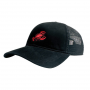 LOBSTER TRUCKER HAT, BLACK W/RED LOGO